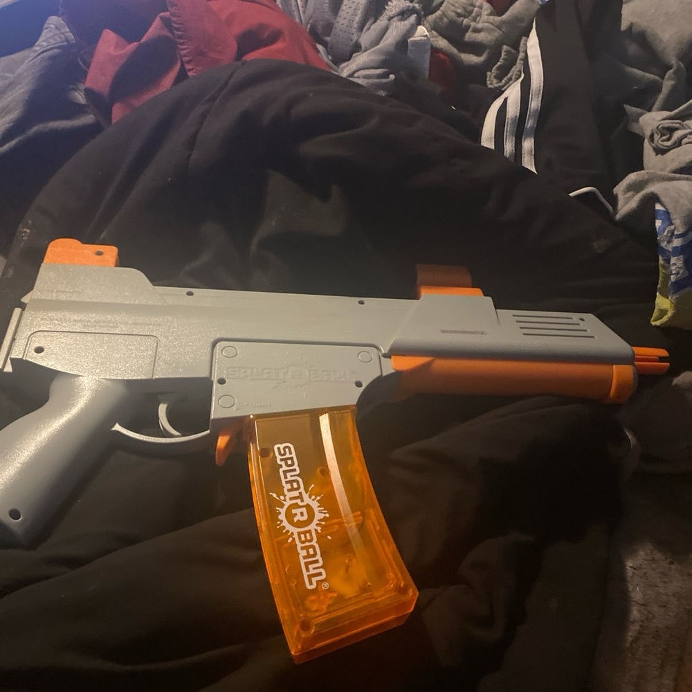 SplatRBall Gray and Orange Toy Gun